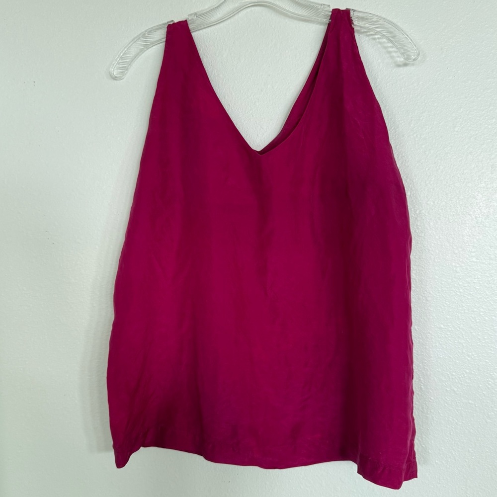 Kimberly Hope 100% Silk vintage magenta sleeveless top